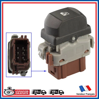 Bouton commande interrupteur de leve vitre avant ou arriere 352608A 8200352608 - Photo 1/4