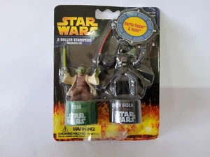 STAR WARS 2 RODILLOS ESTAMPADORES DARTH VADER Y YODA TINTA LAVABLE TOTALMENTE NUEVOS - Imagen 1 de 2