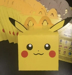 5 Stück McDonalds Pokemon 25th Anniversary 2021 Promo Pikachu Happy Meal nur Box - Bild 1 von 6