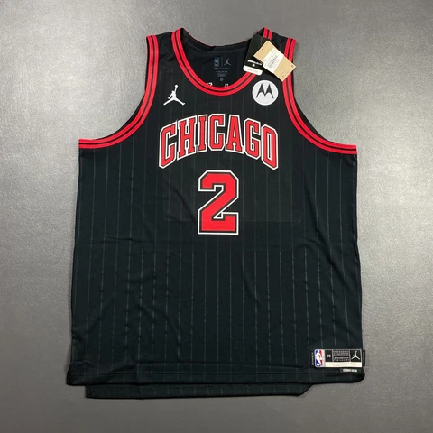 100% Authentic Lonzo Ball Nike Bulls Statement Jersey Size 56 2XL Motorola Cover