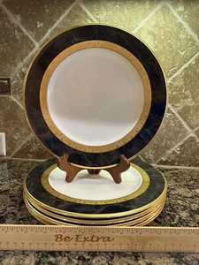 Noritake Opulence dinner plate with Black marble design & Gold encrusted band - Picture 1 of 3