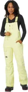 The North Face Freedom Snow Bib Women's Large Short Yellow Waterproof JDM1744 - Picture 1 of 12