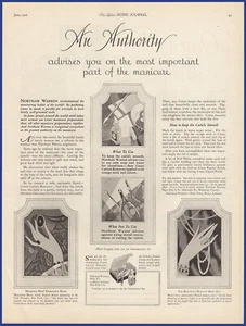Vintage 1926 CUTEX Cuticle Manicure Kit Nail Salon Art Décor 1920's Print Ad - Picture 1 of 1
