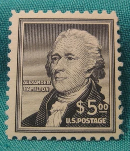 $5.00 Alexander Hamilton-MNH Single-#1053-Liberty Series-1954-61 - Imagen 1 de 2