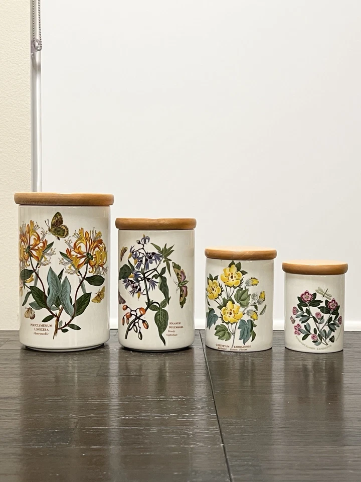 Juego de 4 botes de jardín botánico Portmeirion Foto 1 de 4