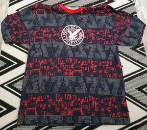 🔥 Vintage Bugle Boy Shirt Herren Gr. L 90s Eagle All Over Print AOP Skater EUC - Bild 1 von 9