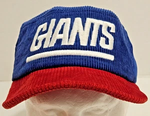 Vintage New York Giants Hat Cap Snapback Blue Red Corduroy NFL Football New Era  - Picture 1 of 12