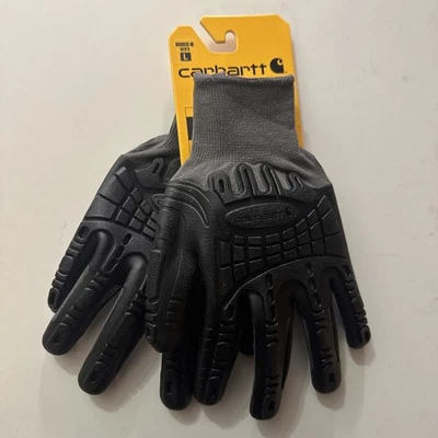 Guantes de impacto Carhartt C-Grip negros grises grandes para hombre GC0612-M Foto 1 de 4