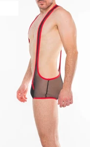 Herren Singlet schwarz mit rot XL GoSoftware Hardcore Frisky Thrust Singlet Neu mit Etikett 1600 - Bild 1 von 3