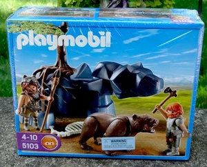 Playmobil 5103 prehistoric Cave Bear Caveman Men New - Picture 1 of 4
