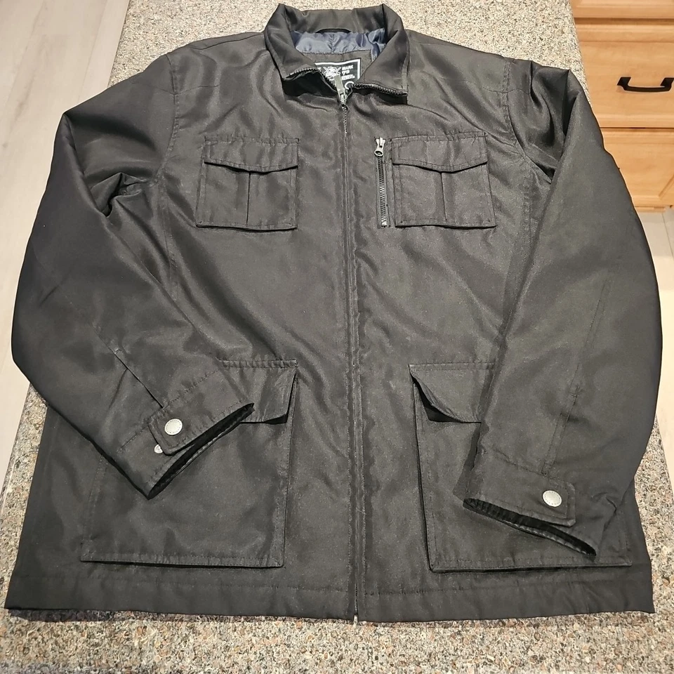 Buffalo David Bitton Jacket Mens Sz XL Outerwear Full Zip Black 1973 Pockets - Image 1 of 4