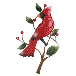 Northern Cardinal Male Red Bird Outdoor Indoor Wall Decor - Picture 1 of 2