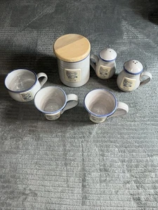 Set 6 Bidoni Tazze Mangime Land O Lakes Scene Invernale 1992 Vintage - Foto 1 di 19