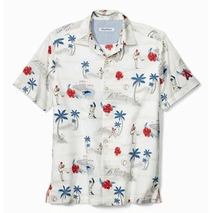 TOMMY BAHAMA MLB Load the Palms Camp Button Front Shirt ANGELS T318205 Men's XL - Picture 1 of 12