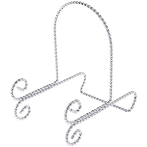 Bard's Twisted Silver Wire Easel, 6" H x 3.625" W x 5.25" D - Picture 1 of 1