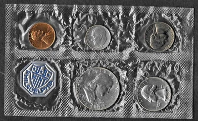 1960 US Mint Proof Set w/Small Date Lincoln - Sealed US Mint Cello - Image 1 of 4