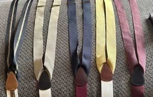 Menge 5 Trafalgar schöne Seide Hosenträger Hosenträger klassische Farben EUC. Sauber - Bild 1 von 18