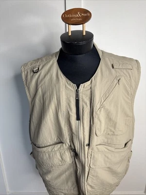 Chaleco Royal Robbins Para Hombres XXL Caqui Utilitario Viaje Exterior Peces Caza Cremallera Completa Foto 1 de 4