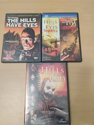 Lot 3 Horror DVDs: The Hills Have Eyes (1977) + 2006 Unrated + The Hills Run Red - Image 1 of 4