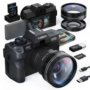 Digitalkamera 4K 48MP 16X mit Wifi 32GB Kart Fotokamera Fotoapparat für Vlogging - Bild 1 von 9