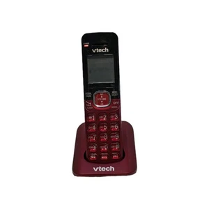 Telefon bezprzewodowy VTech czerwony i czarny z podstawą używany sprawdzony - Zdjęcie 1 z 4