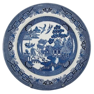 Blue Willow Churchill England Dinner Plate (M2) Georgian Vintage Microwave Safe - Picture 1 of 5