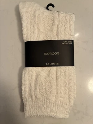 CALCETINES ACOGEDORES TALBOTS CABLE MARFIL NUEVOS CON ETIQUETAS Foto 1 de 4