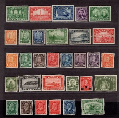 CANADA 1927-1934 COLLECTION OF 31 KING GEORGE V ISSUES, MOST MINT NEVER HINGED - Image 1 of 2