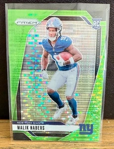 2024 Panini Prizm - Rookies Neon Green Pulsar Prizm #370 Malik Nabers - Giants - Bild 1 von 2