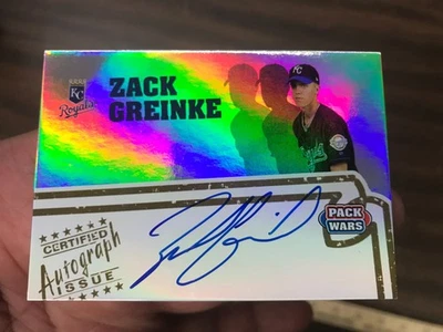 2005 Topps Pack Wars Autographs Zack Greinke #PWA-ZG On Card Auto - Image 1 of 3