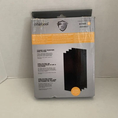 Whirlpool 4 Pack 817800 Replacement Charcoal Tower Air Purifier Pre-Filter WPT80 - Image 1 of 4