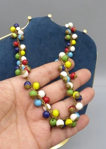 Antike Art Deco Halskette Glasperlen Designerschmuck - Old Necklace 1930/40 - Bild 1 von 11