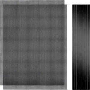 Filtro a rete antipolvere 400x300 mm custodia PC fai da te, confezione da 2 filtri antipolvere in PVC nero - Foto 1 di 7