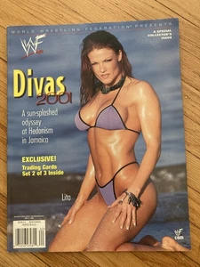 WWF Divas 2001 Magazine w/Trading Card Set 2 of 3 Attached NEAR MINT! Lita Trish - Picture 1 of 4