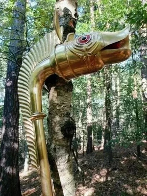 Mittelalterliche Messing Carnyx von Tintignac Keltischer Krieg... - Bild 1 von 4