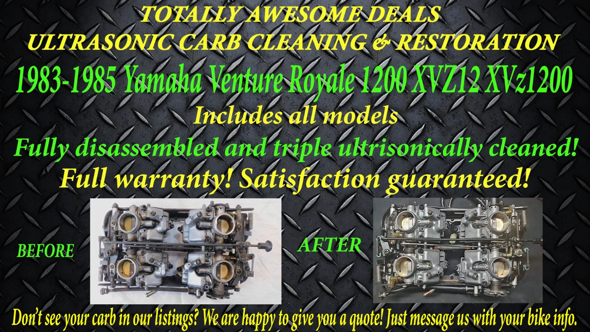 4-Carburetor Rebuild Kit For Yamaha Venture XVZ1300 & Vmax VMX1200 Motorcycles - Complete Repair Set