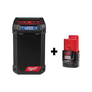 M12 12-Volt Lithium-Ion Cordless Bluetooth/Am/Fm Jobsite Radio with Charger with - Picture 1 of 12