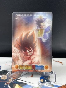 Dragon Ball Gumi Card Gumica Red Back No.5 Son Goku VS Vegeta 3D Card 2003 - Picture 1 of 3