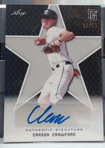 2020 LEAF PERFECT GAME CARSON CRAWFORD ROOKIE AUTO /50 #BA-CC3 MSK - Picture 1 of 2