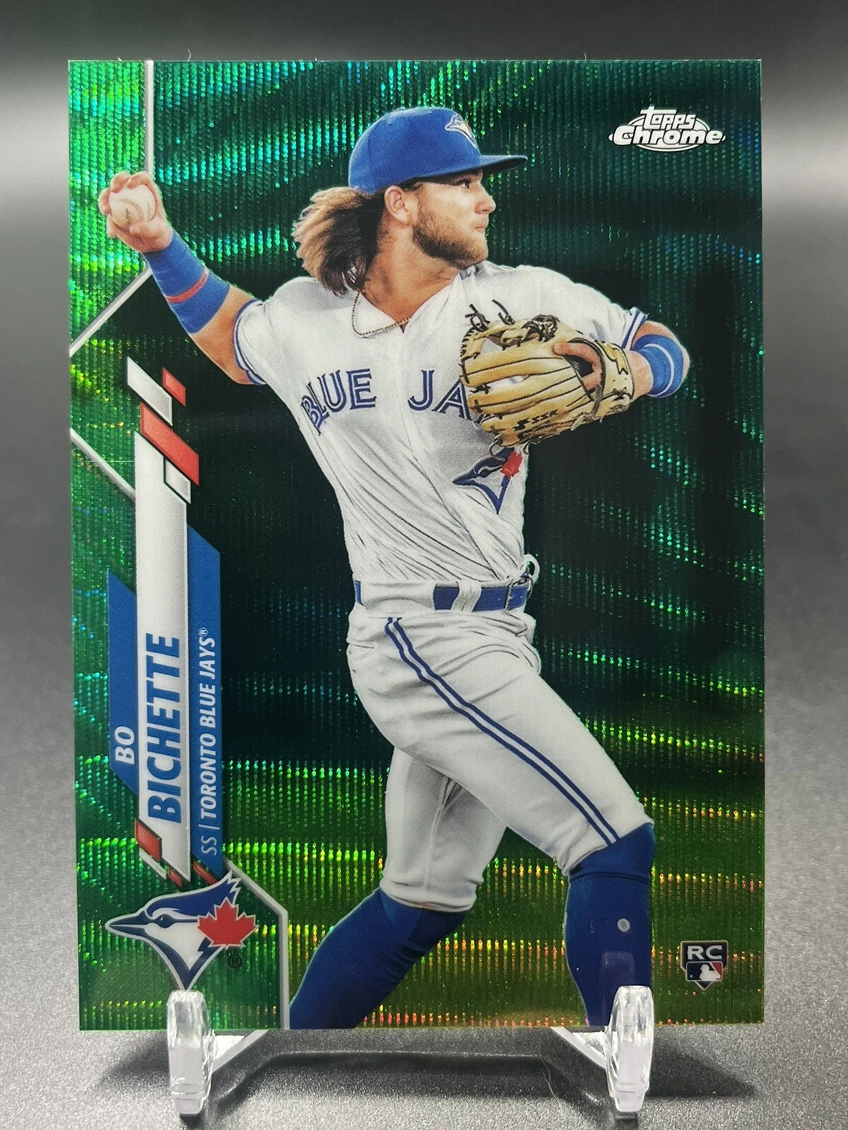 Bo Bichette 2020 Topps Chrome #150 Green Wave Rookie Refractor /99 RC — CLEAN!!!