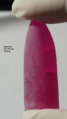 PINK SAPPHIRE ROUGH SWISS #2 LAB GROWN CORUNDUM TOPAZ DARK ROSE - Image 1 of 4