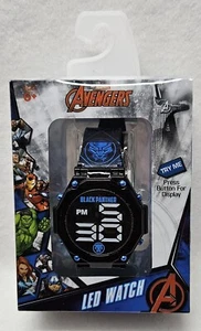 Marvel The Avengers Black Panther Children's LED Silicone Watch/New - Picture 1 of 6