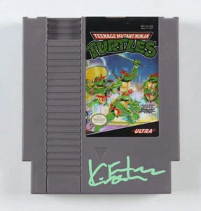 Kevin Eastman Signed Original 1989 Teenage Mutant Ninja Turtles Nintendo NES Vid - Foto 1 di 3
