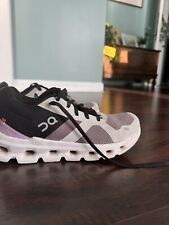 Women's On Running Cloudrunner 2023 Heron/Black Athletic Shoes Size 7.5
