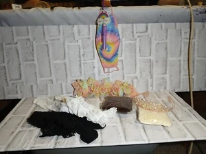 Mädchen süß 16 Paket (3 Paar Spitze Top Kniehohe Socken, braune Strumpfhosen, Diadem, Blume - Bild 1 von 9