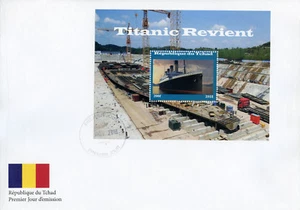 Titanic Stamps Chad 2018 FDC Boats Ships 1v M/S - Picture 1 of 1
