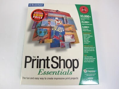 Print Shop, Essentials, Broderbund, Version 11. New Unopened box, Windows 95-NT4 - Image 1 of 4