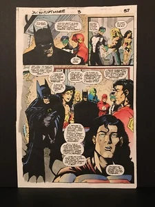 Liga de la Justicia original guía de color arte equipo Batman Superman Flash Wonder Woman - Imagen 1 de 1