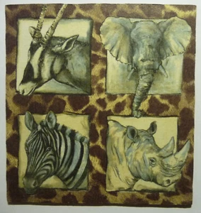 Deko HDF - Reisen Länder Urlaub Afrika Kontinent Tiere Elefant Zebra Nashorn - Bild 1 von 2