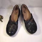 Clarks Collection Womens Shoes Black Slip On Size 85